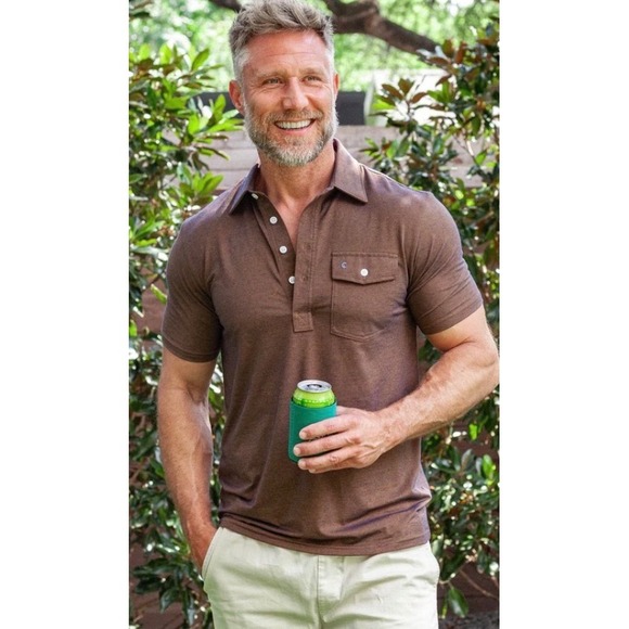 Criquet Other - Criquet Performance golf Jersey Players polo Shirt Woodsmoke 
large preppy